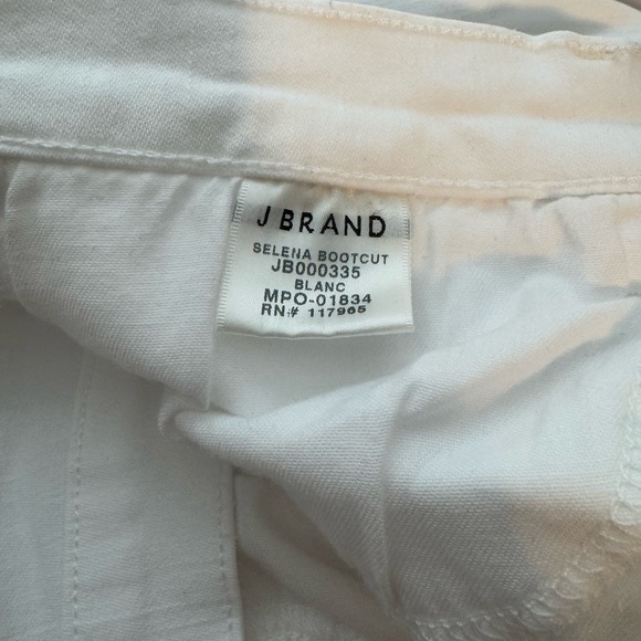 J Brand Selena Mide Rise Crop Bootcut Jeans in White Blanc sz 32 - Picture 7 of 8